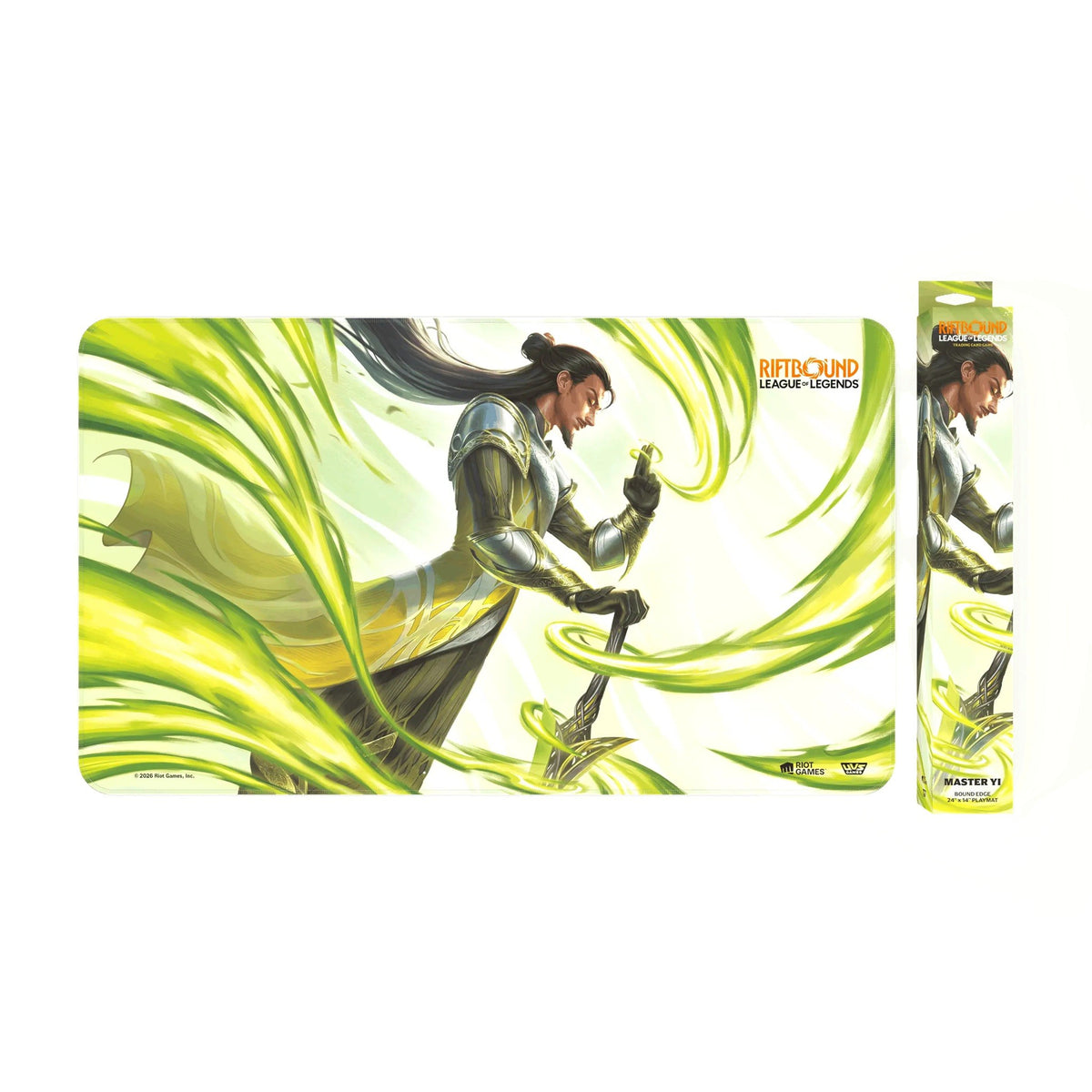 Master Yi Playmat for Riftbound League of Legends TCG, 24 by 14 inch play mat