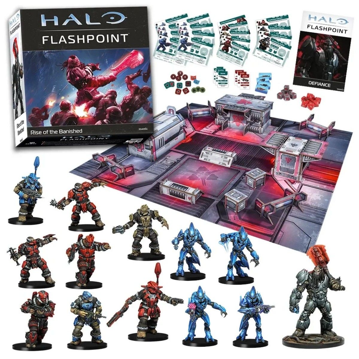Rise of the Banished army set for Halo Flashpoint, Mantic Games Banished miniatures and box contents