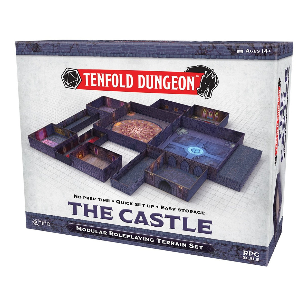 Tenfold Dungeon The Castle modular roleplaying terrain set box for D&D