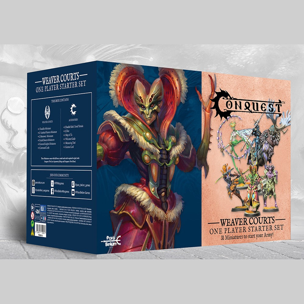 Weaver Courts One Player Starter Set box for the Conquest tabletop wargame