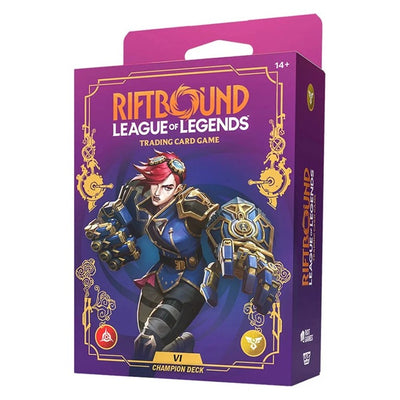 Riftbound: League of Legends TCG Champion Decks collection image showing Riftbound: Unleashed - Vi Champion Deck