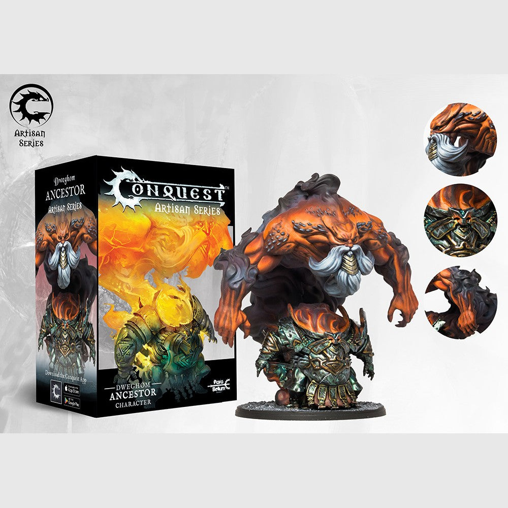 Ancestor character miniature box for Conquest The Last Argument of Kings, Dweghom faction