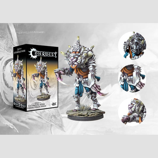 Catabolic Node command upgrade box and miniature for Conquest The Last Argument of Kings, Spires faction