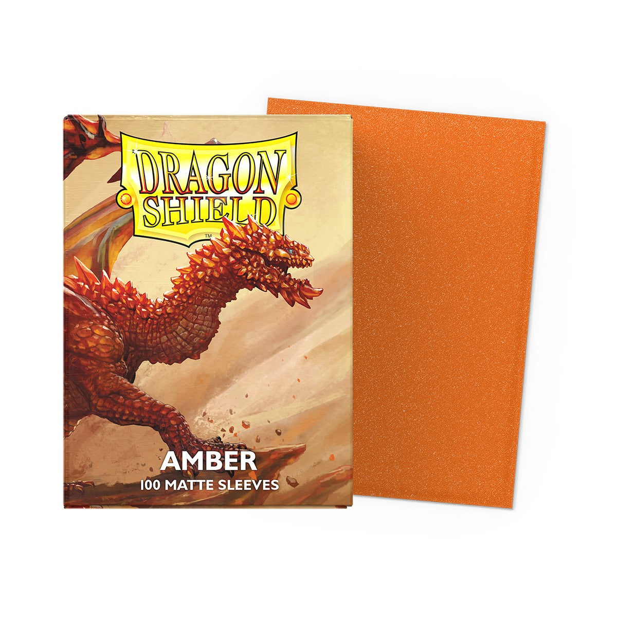 Dragon Shield: Matte Amber - Standard Sleeves (100) box