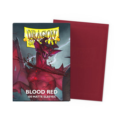 Dragon Shield: Matte Blood Red - Standard Sleeves (100) box