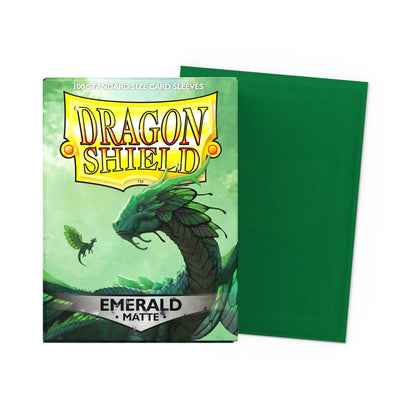Dragon Shield: Matte Emerald - Standard Sleeves (100) box