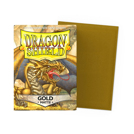 Dragon Shield: Matte Gold - Standard Sleeves (100) box