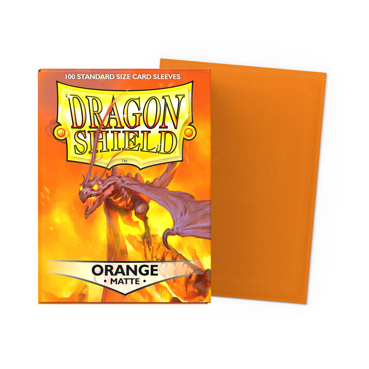 Dragon Shield: Matte Orange - Standard Sleeves (100) box