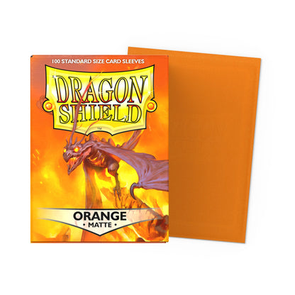 Dragon Shield: Matte Orange - Standard Sleeves (100) box