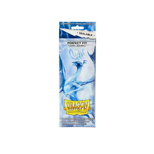 Dragon Shield Perfect Fit Sealable Clear inner sleeves, resealable pack of 100