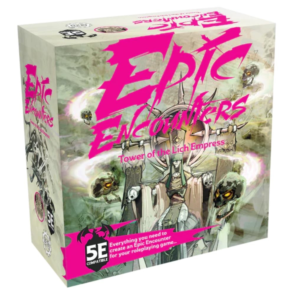 Epic Encounters Tower of the Lich Empress boxed encounter for 5E, Steamforged Games