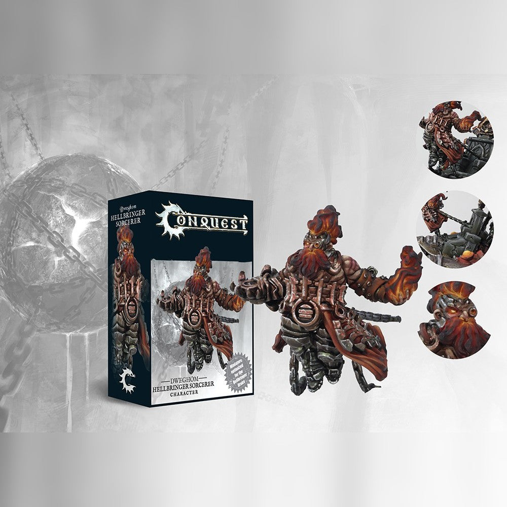 Hellbringer Sorcerer character box for Conquest The Last Argument of Kings, Dweghom faction