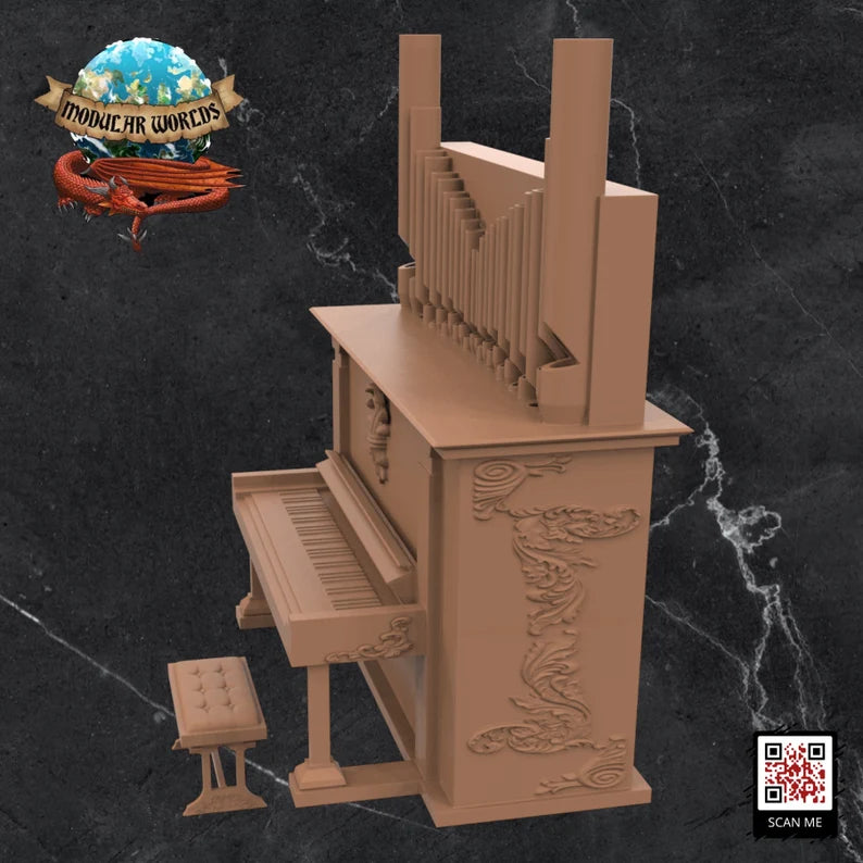 CHURCH ORGAN & STOOL