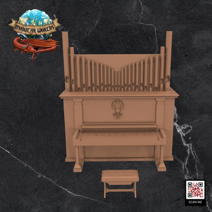 CHURCH ORGAN & STOOL