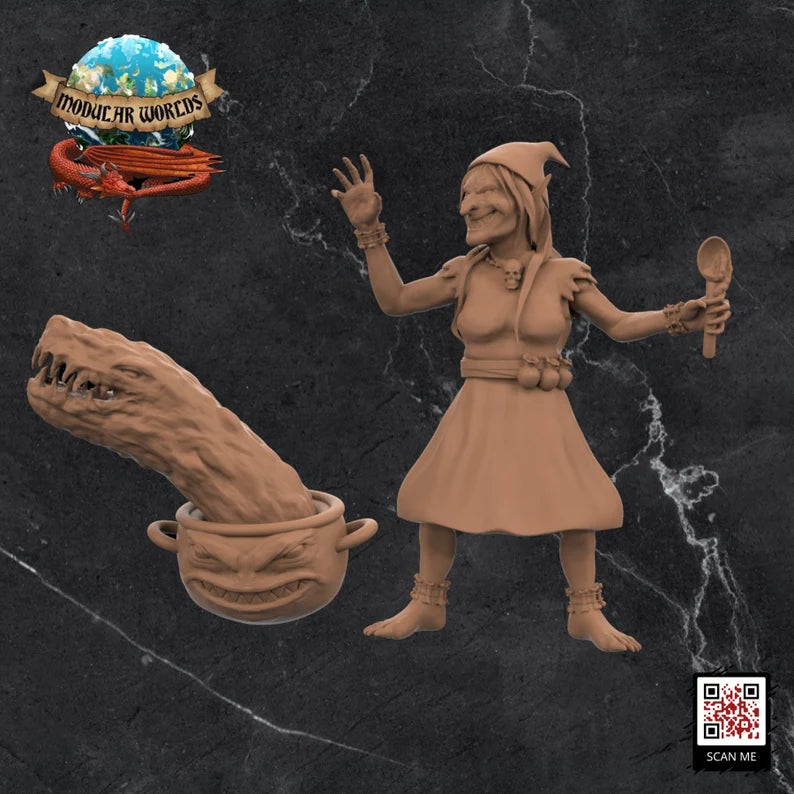 HAG WITH CAULDRON