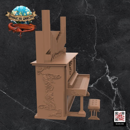 CHURCH ORGAN & STOOL