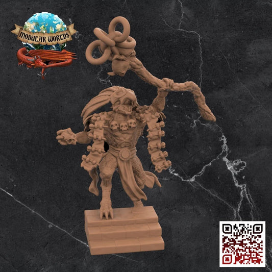 LIZARDFOLK SHAMAN 28MM RESIN PRINTED RPG MINIATURE