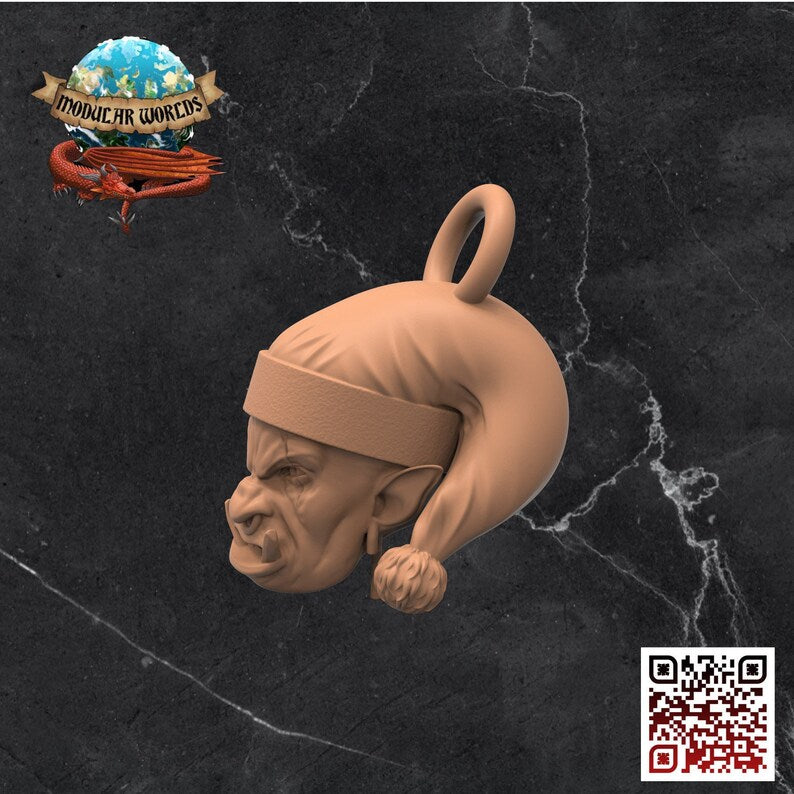 D&D SANTA ORC CHRISTMAS BAUBLE