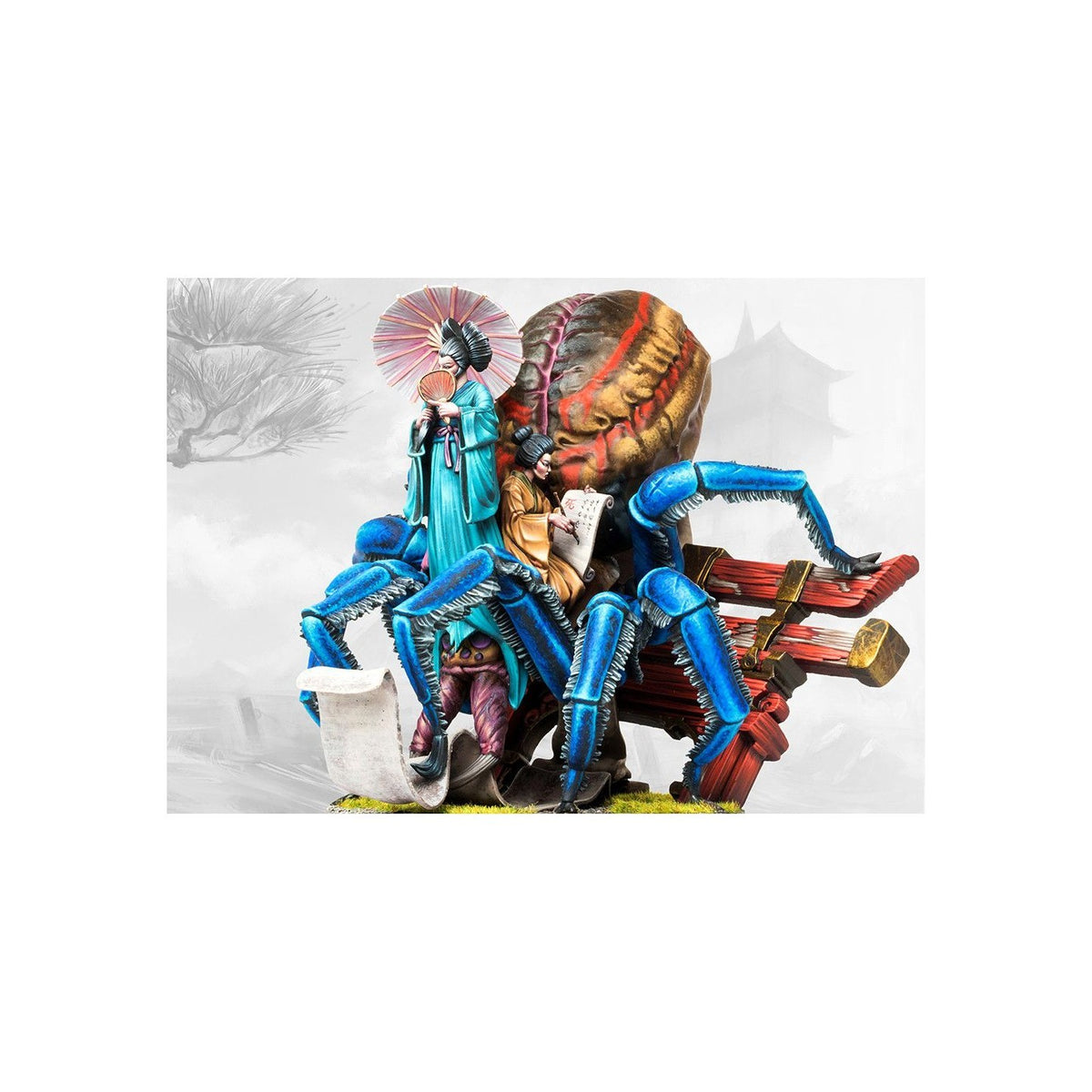 Jorogumo Mahotsu monster miniature for Conquest The Last Argument of Kings, Yoroni faction