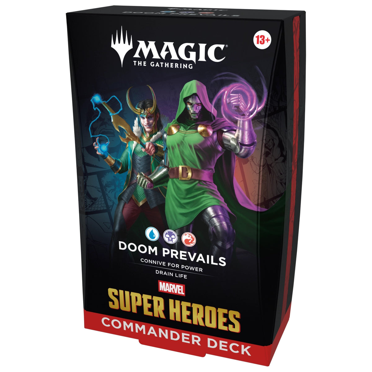 Doom Prevails Commander Deck for Magic The Gathering Marvel Super Heroes, commander deck box