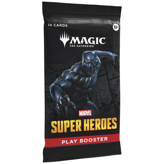 Marvel Super Heroes Play Booster pack for Magic: The Gathering with Black Panther art