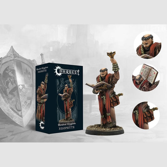 Neophyte character miniature for Conquest The Last Argument of Kings, Hundred Kingdoms faction