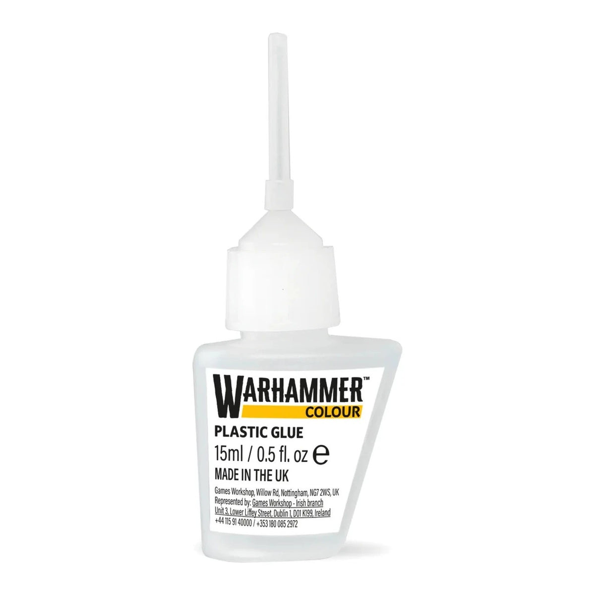 Warhammer Colour Plastic Glue bottle, 15ml hobby glue for plastic miniatures