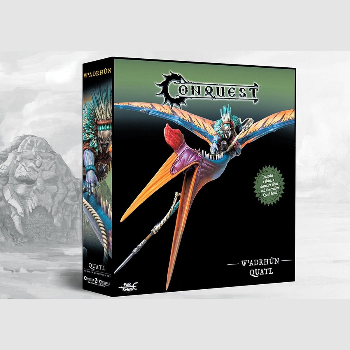 Quatl monster unit box for Conquest The Last Argument of Kings, W'adrhun faction