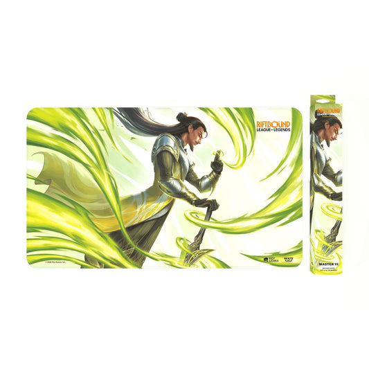 Master Yi Playmat for Riftbound League of Legends TCG, 24 by 14 inch play mat