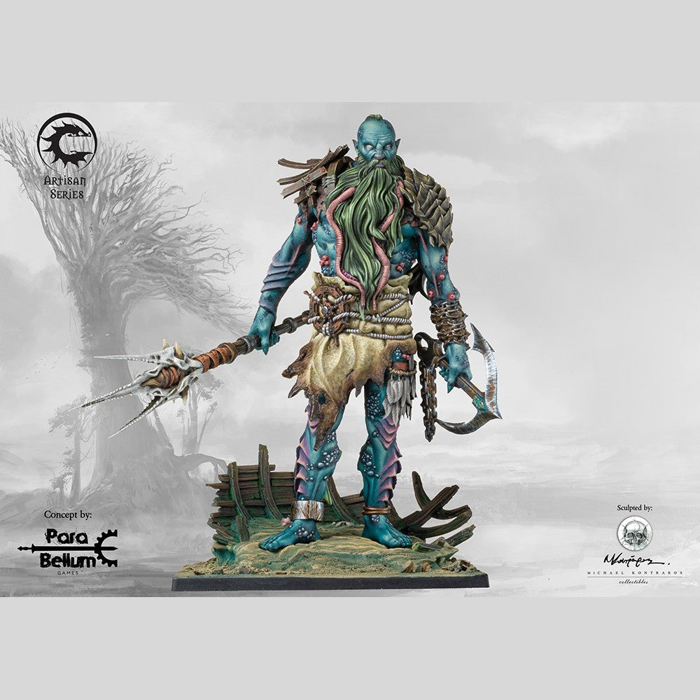 Sea Jotnar painted resin miniature for Conquest The Last Argument of Kings, Nords faction