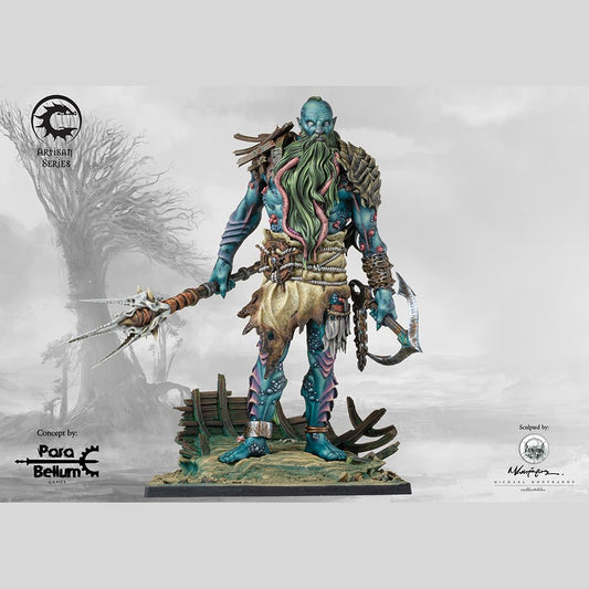 Sea Jotnar painted resin miniature for Conquest The Last Argument of Kings, Nords faction