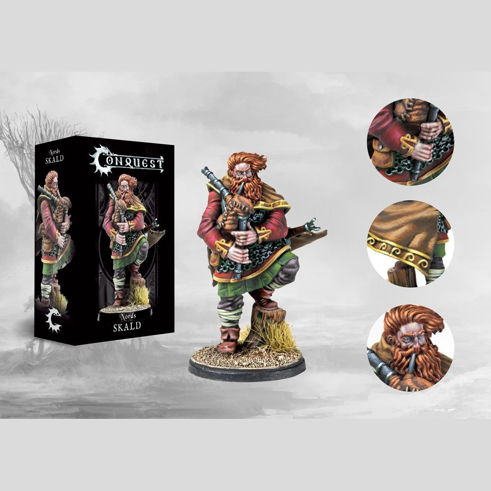 Skald character box for Conquest The Last Argument of Kings, Nords faction
