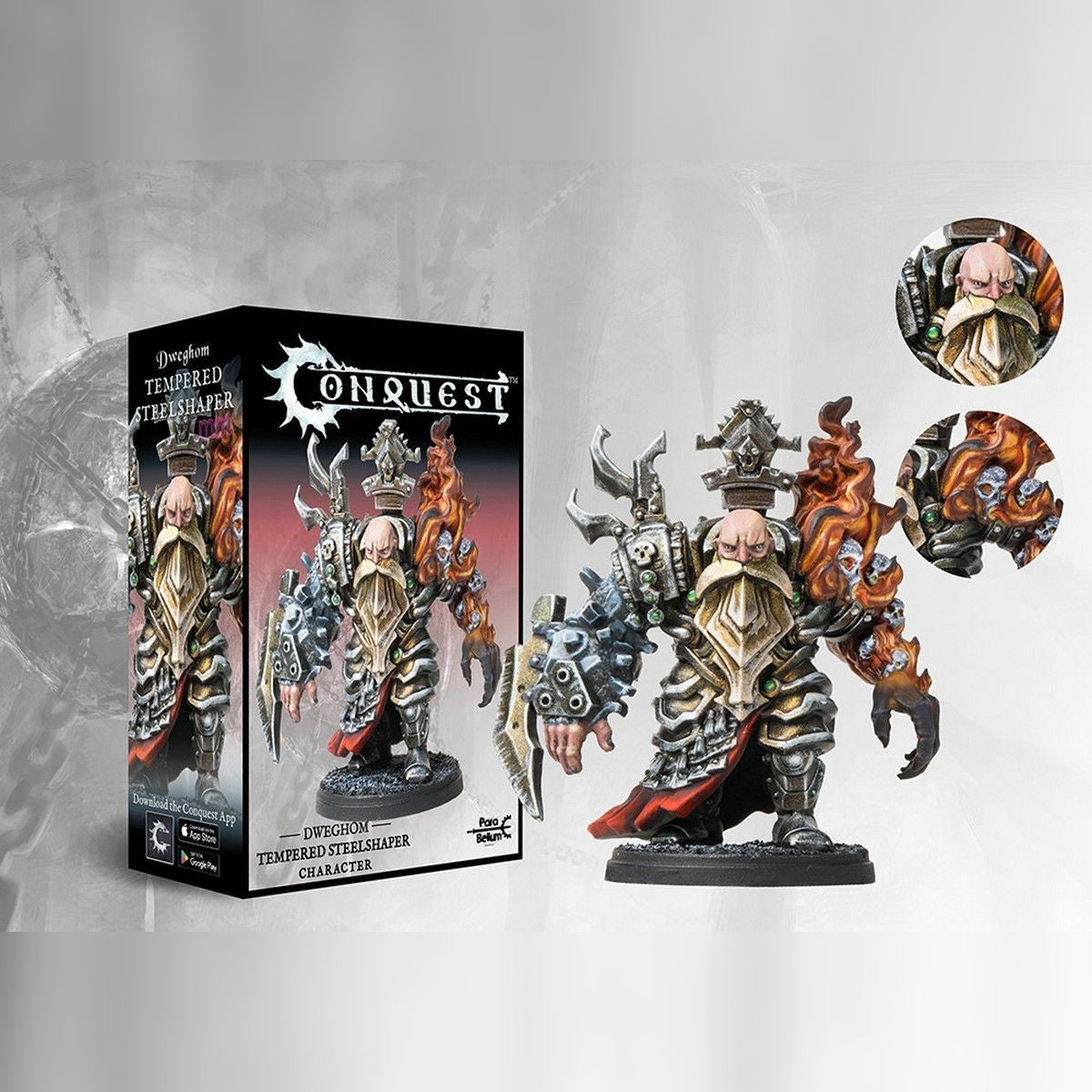 Tempered Steelshaper character miniature for Conquest The Last Argument of Kings, Dweghom faction