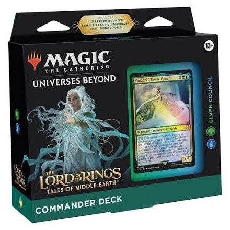 Lord of the Rings Elven Council Commander Deck box for Magic The Gathering Universes Beyond