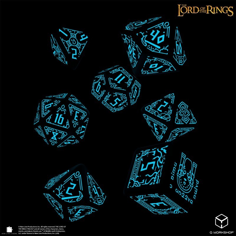 The Lord of the Rings: Moria (Glow in the Dark) - Polyhedral Dice Set, second view