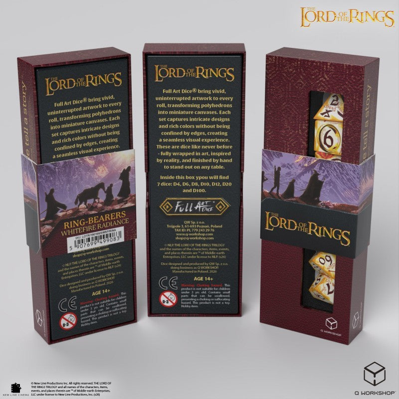 The Lord of the Rings: Ring-bearers (Whitefire Radiance) - Full Art Dice Set, second view