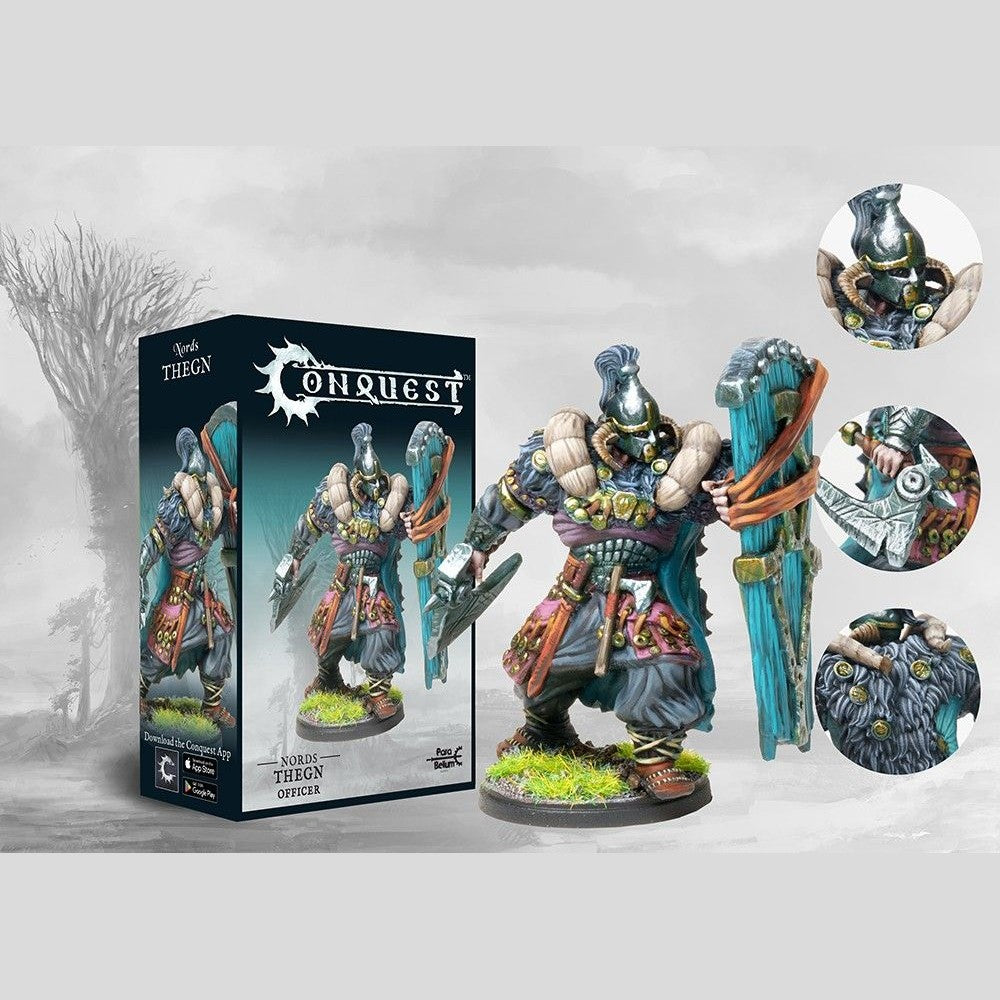 Thegn character miniature box for Conquest The Last Argument of Kings, Nords faction