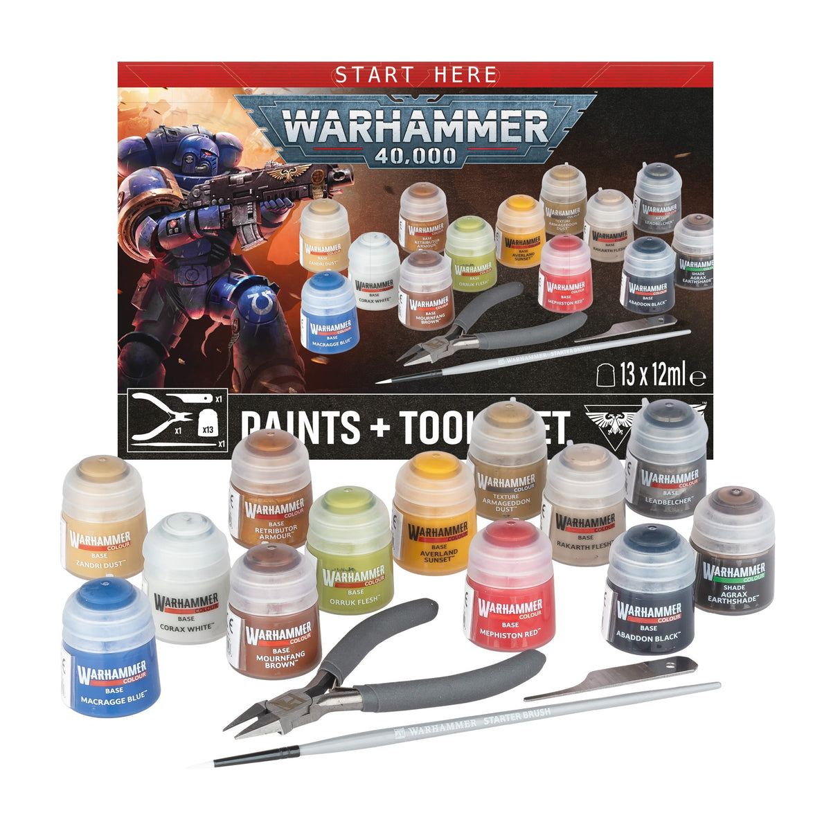 Warhammer 40,000: Paints and Tools Set box